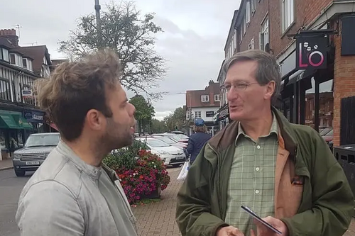 Dominic and Rob campaigning cut